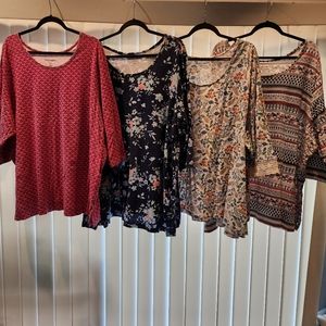 Polyester/knit tops. Size 4x Woman Within. All 4 for one price. (Bundle #4)